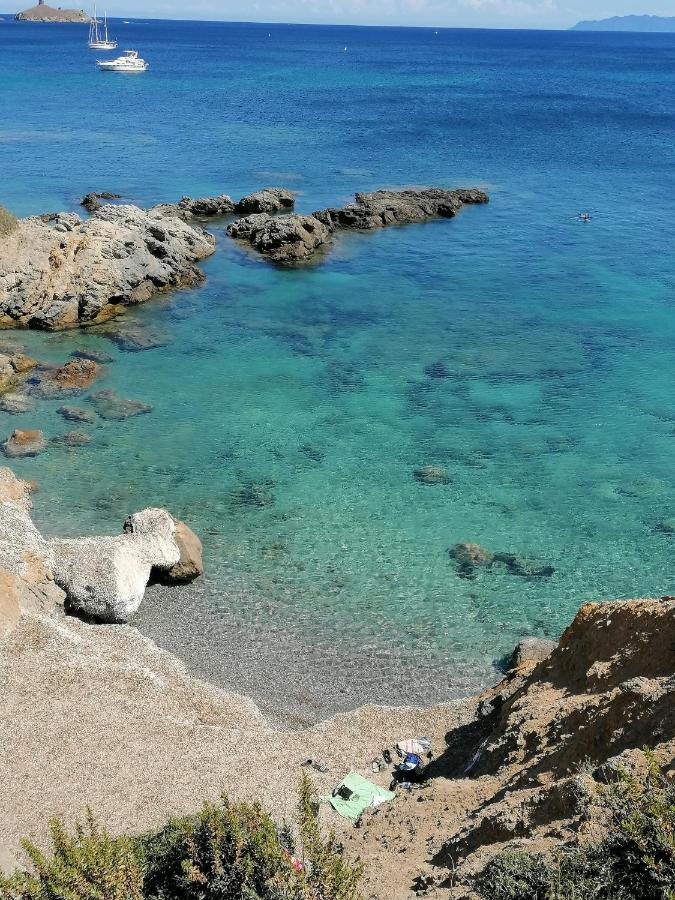 Coin De Paradis Vue Dominante Sur Mer, Montagne Et Tour Genoise Avec Jacuzzi Pino Bagian luar foto