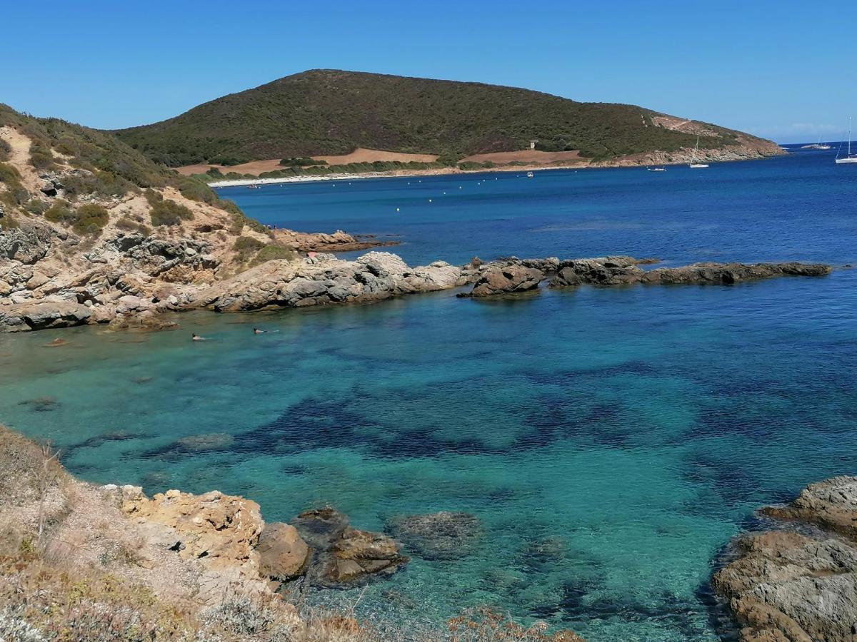 Coin De Paradis Vue Dominante Sur Mer, Montagne Et Tour Genoise Avec Jacuzzi Pino Bagian luar foto