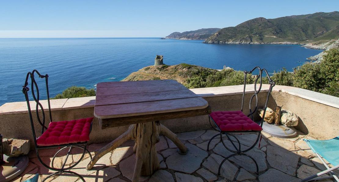 Coin De Paradis Vue Dominante Sur Mer, Montagne Et Tour Genoise Avec Jacuzzi Pino Bagian luar foto
